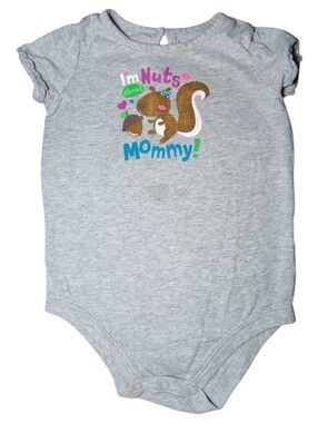 🍁2/$7🍁WONDER KIDS Grey Squirrel Onesie
